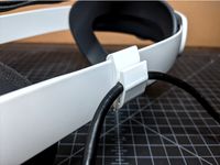 Quest 2 Elite Strap Cable Clip v2 by InventorIan