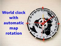 World clock with automatic map rotation by shiura