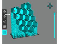 Modular Hexagon Paint Rack System - Supported for resin printing by theRealMadMaker