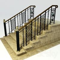 Wrought-iron staircase in the "Russian" style