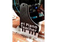 #1 Piano Teacher Ornament by evanphi