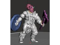 Rhokk, Half-Orc Axe Fighter by barfchugger