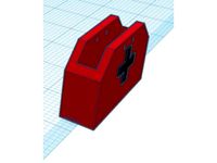 Cr2032 battery holder with wire holes by rkxone