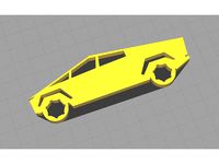 Tesla Cybertruck Christmas Ornament by NotGonnaHappen