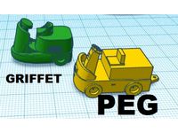Griffet & Peg HO: Fuel Dock Tractor Griffet & Electric Tractor Peg by johnUK