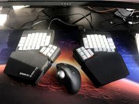 Ergodox Tent and Wrist rest by Langosh
