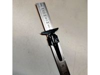 Steel ruler depth gauge with pocket clip by Chedator