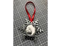 Snowflake Photo Christmas Ornament by ilusnst