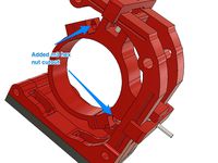 K40 Laser Tube Mount (M3 Hex Head screw cutout + Spacer) by benroe