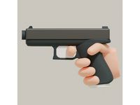 Modern pistol scaled for 28mm tabletop by hou2zi0