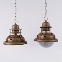 CHANDELIER OLD COPPER PENDANT / LAMP OLD COPPER BUBBLE PENDANT