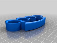 Knuckle Dusters with "Blue" on knuckles by MoreBlue4U2