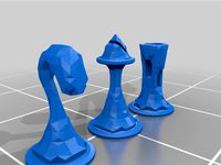 Low Poly Chess Set by jintseng