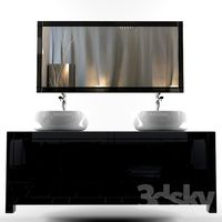 Mirrored chest of drawers washbasin - a collection of Visionnaire Wellness