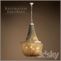RH / 19Th C. French Empire Chainmail Chandelier