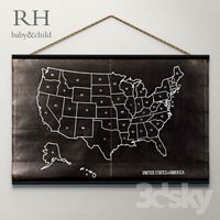 RH / USA CHALKBOARD MAP