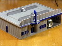 HO Scale Bus Station by kabrumble