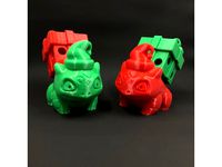 Bulbasaur Santa Claus with Gift Tealight Remix by drachenfire84