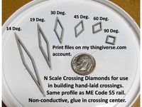 N Scale -- Diamonds for the middle of N Scale Crossings. by Sumner