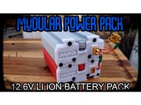 Modular Power Pack, expandable 12.6v li ion 18650 battery pack by redesign3dp