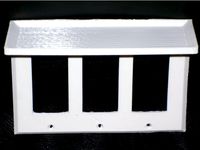 Three gang triple Decora wall plate with a shelf. by BrooklynBay