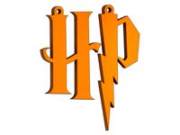 Earrings Pendant Letter Harry Potter by DanTech