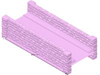 Z Scale 62mm long Stone Bridge by meepmeepmeep