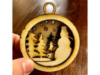 Laser cut layered Christmas ornament by njeff