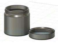 Threaded jar with lid by Dankanism