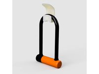 Bike lock and helmet wall hanger by jspinter