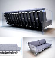 Sofa with straps