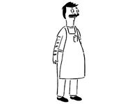 Bob Belcher stencil by Longquang