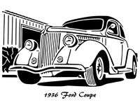 1936 Ford Coupe stencil by Longquang