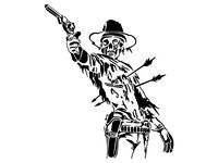 Cowboy Skeleton stencil by Longquang
