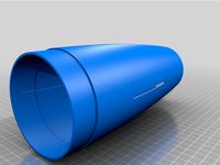 4" V2 rocket boat tail and nose by srbell