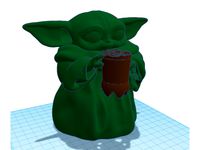Baby Yoda Fernetereo (lowpoly) by wayramayra