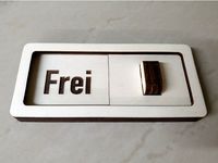 Frei Besetzt Schild K40 Laser DinA5 4mm Sperrholz by Dude2475
