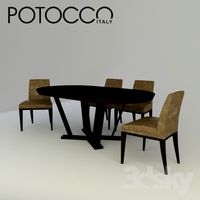 POTOCCO Elide, POTOCCO Aura chair table