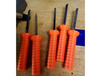 Jigsaw blade pumpkin carving handle by re3dprinting