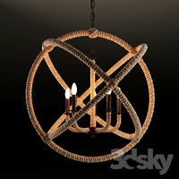 GRAMERCY HOME - ROPE LARGE ORB CHANDELIER CH035-5-LRR