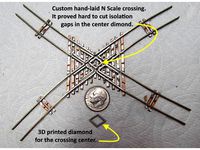 N Scale - Code 55 Guard Rails and Crossing Center Diamond.... by Sumner