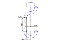 ⌀30mm Recurve Coat Hook by middleofadeer