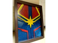 Captain Marvel shadow box insert  by Lightfizz