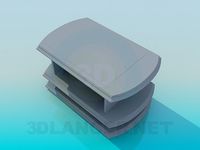 3D Model Stand televiror and player