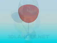3D Model A glass of rose wine