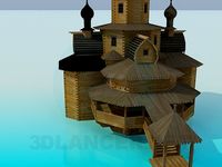 3D Model Wooden church