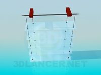 3D Model Hinged shelves with glass shelves