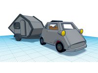 Edsla met caravan (inspiation BMW Isette and Tesla Truck) Ed-sept7 by edsept7