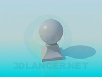 3D Model Ball on stand