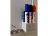 Dry eraser and 3 pen holder by JPMakesStuff